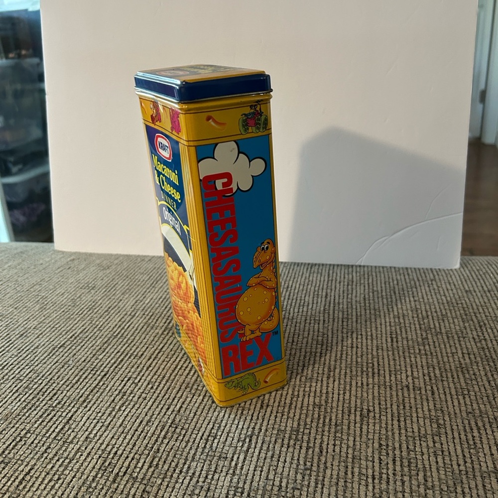 Kraft Dinomac Macaroni & Cheese Tin with cheeseasaurus Rex vintage collectible - Picture 6 of 12